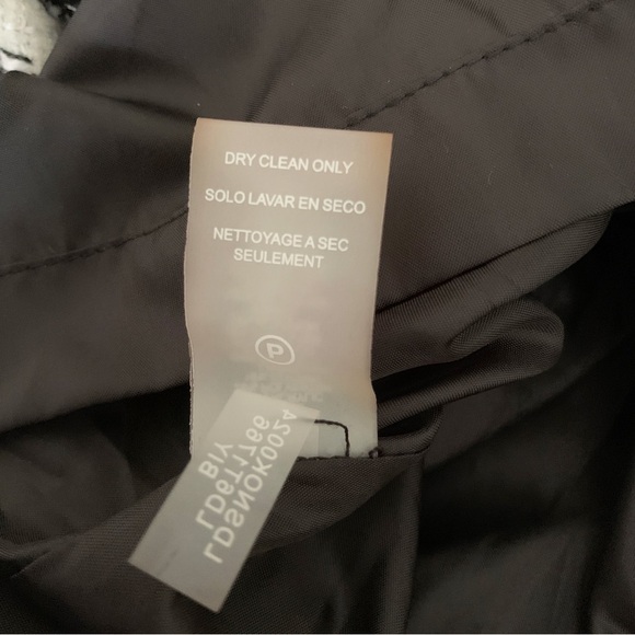 Karl Lagerfeld Gingham Metallic Boucle Shift Dress 2 Black White Sleeveless - Picture 10 of 11